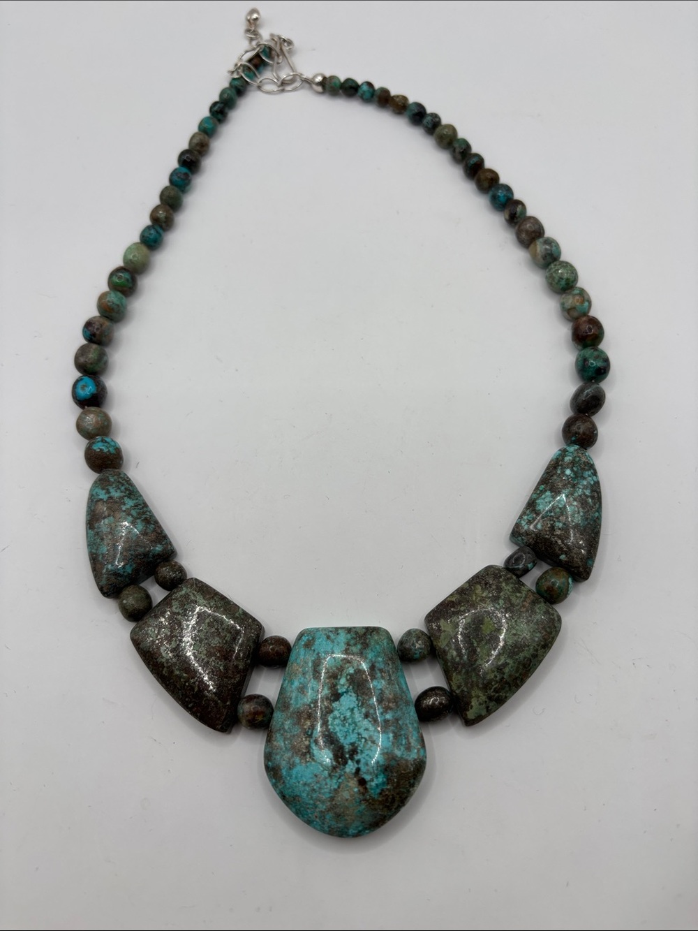 Jay King DTR Turquoise Boulder Stone Statement Necklace Southwestern